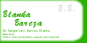blanka barcza business card